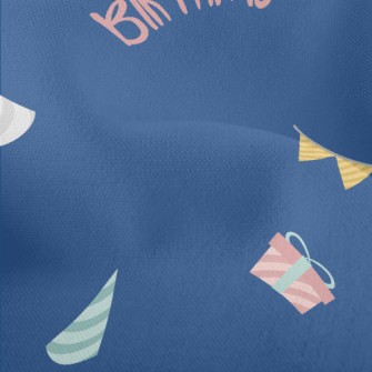 Blue Birthday Background Lightweight Performance Linen