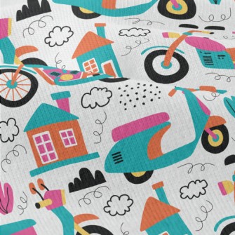 Bright Cartoon Motorcycle Modern Jersey