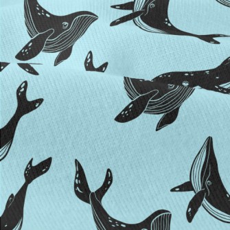 Black Whale Silhouette Modern Jersey