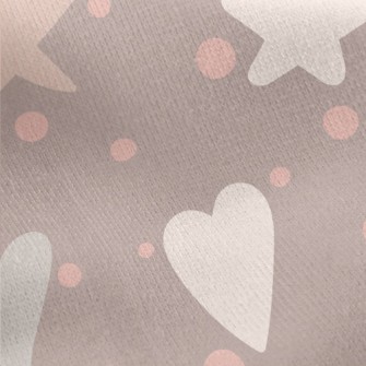 Heart And Star Graffiti Jersey Backed Fleece