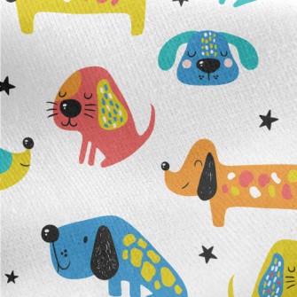Funny Pattern Puppy Jersey Backed Fleece