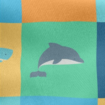 Marine Mammals Jersey Backed Fleece