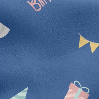 Blue Birthday Background Jersey Backed Fleece
