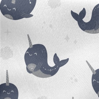 Happy Constellation Narwhal Jersey Backed Fleece
