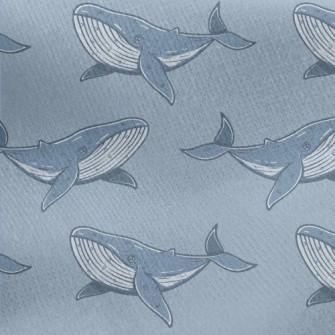 Hand Drawn Unique Whale Jersey Backed Fleece