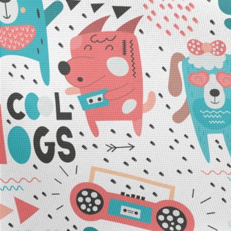 Colorful Disco Puppy Pongee