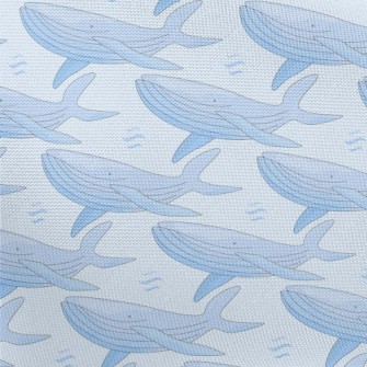 Hand Drawn Whale Illustration Pongee