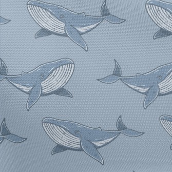 Hand Drawn Unique Whale Pongee