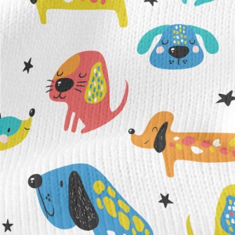 Funny Pattern Puppy Stretch Jersey