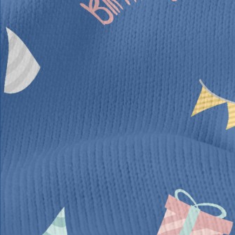 Blue Birthday Background Stretch Jersey