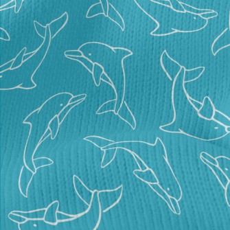 Hand Drawn Dolphin Stretch Jersey