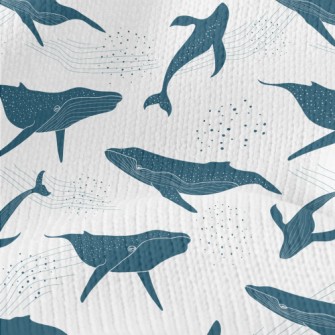 Beautiful Whale Pattern Stretch Jersey