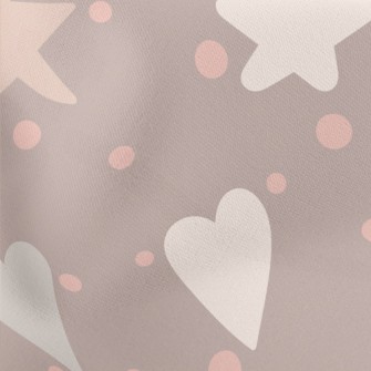 Heart And Star Graffiti Lightweight Cotton Poplin