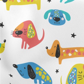 Funny Pattern Puppy Lightweight Cotton Poplin