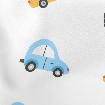 Colorful Car Graffiti Lightweight Cotton Poplin