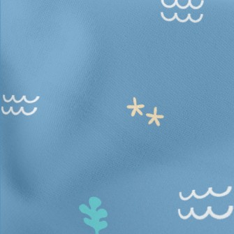 Cute Whale Pattern Lightweight Cotton Poplin