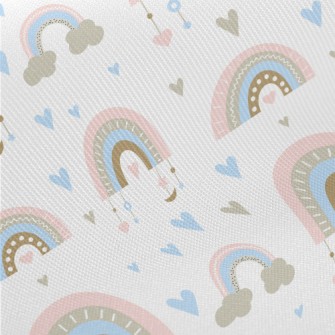 Rainbow Cloud Decoration Midweight Cotton Poplin