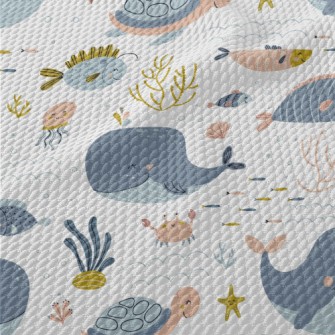 Happy Sea Animals Birdseye Piqué