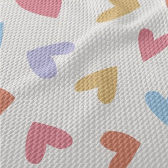 Colorful Love Pattern Birdseye Piqué