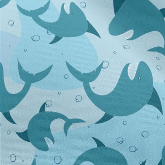 Angry Cartoon Shark Chiffon