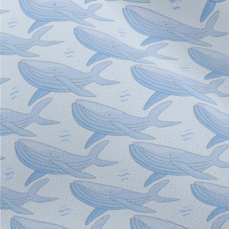 Cartoon Gentle Blue Whale Chiffon