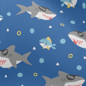 Handsome Shark With Sunglasses Chiffon