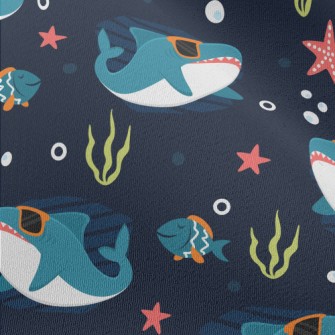 Cool Sunglasses Shark Chiffon