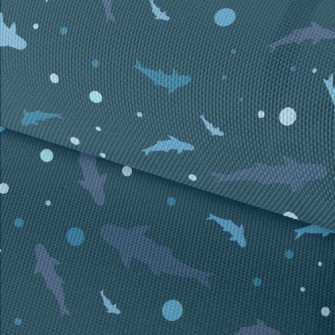 Blue Shark Silhouette Waterproof Oxford