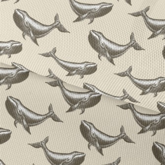 Hand Drawn Realistic Whale Waterproof Oxford