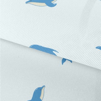 Cartoon Blue Dolphin Waterproof Oxford