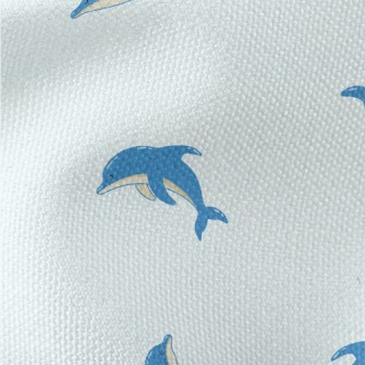 Cartoon Blue Dolphin Waterproof Canvas
