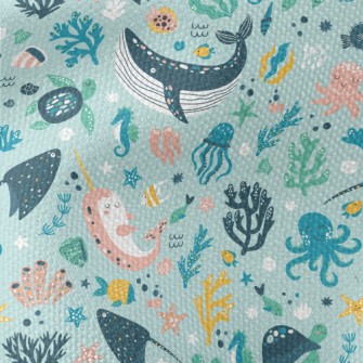 Colorful Underwater World Waterproof Canvas