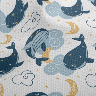 Dream Star Whale Athletic Mesh Flat Back