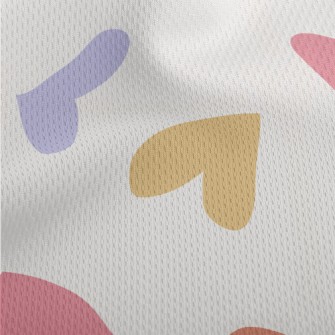 Colorful Love Pattern Athletic Mesh Flat Back