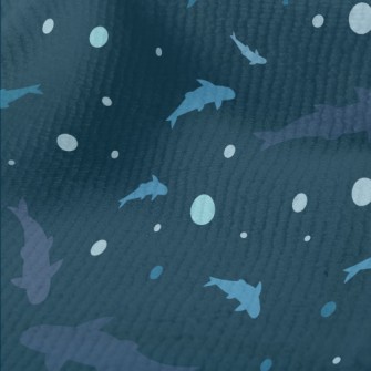 Blue Shark Silhouette Terry