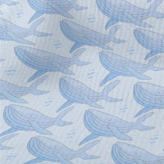 Cartoon Gentle Blue Whale Terry