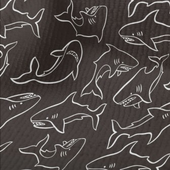 Angry Hand Drawn Shark Terry