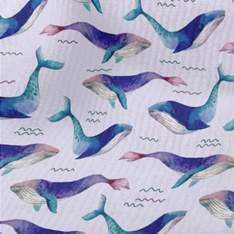 Dreamy Watercolor Whale Terry