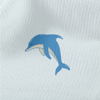 Cartoon Blue Dolphin Terry