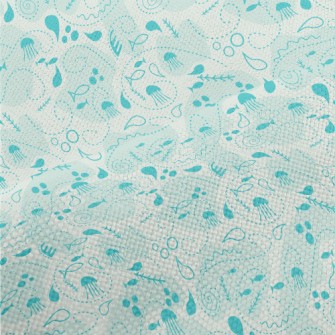 Marine Life Illustrations Performance Linen