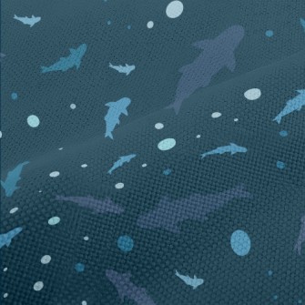 Blue Shark Silhouette Performance Linen