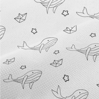 Hand Drawn Cute Whale Performance Linen