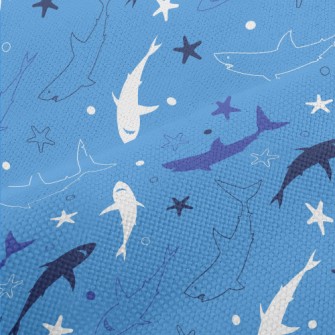 Cartoon Shark Silhouette Performance Linen