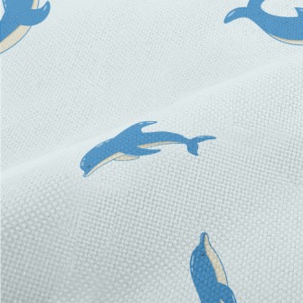 Cartoon Blue Dolphin Performance Linen