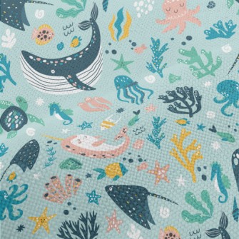 Colorful Underwater World Performance Linen