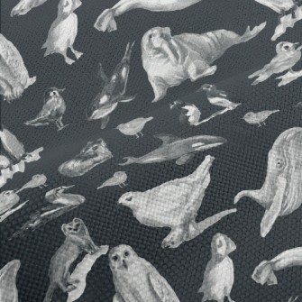 Watercolor Hand Drawn Birds Performance Linen
