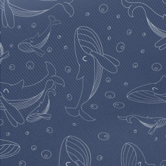 Happy Swimming Whale Twill