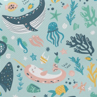 Colorful Underwater World Twill