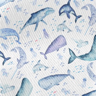 Watercolor Hand Drawn Marine L Standard Corduroy