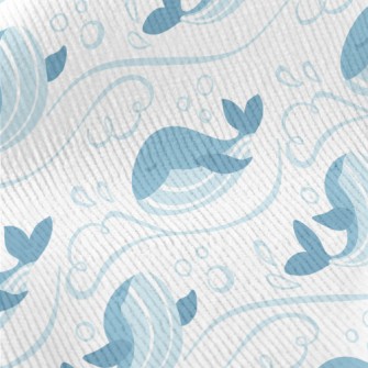 Cute Waves And Whales Standard Corduroy